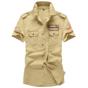 Khaki stijl overhemd