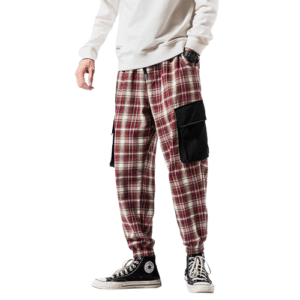 Rode geruite broek