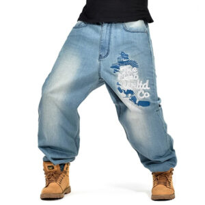 Urban stijl broek met roosterpatroon