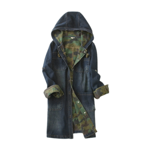 Militair blauw damesvest met borduursel