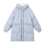 Damesblauwe jas militaire stijl
