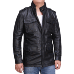 Zwarte militaire jas