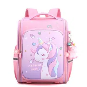 Schattige en Waterdichte Eenhoorn Schooltas voor Kleuterschool - roze