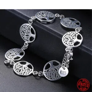 Zilveren Levensboom Armband