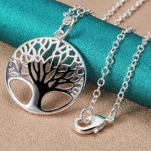 Levensboom ketting Zilveren ketting