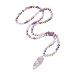 Rhodoniet, Rozenkwarts, Amethist ketting