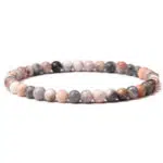 Roze Jaspis Zebra Armband 4mm