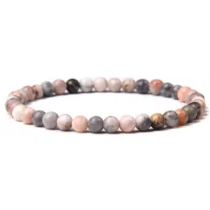 Roze Jaspis Zebra Armband 4mm