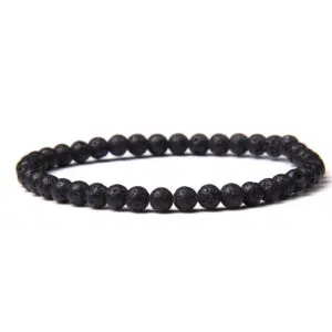 Lavasteen armband 4mm