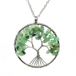 Groene aventurijn levensboom ketting