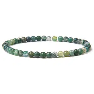 4mm Mos Agaat Armband