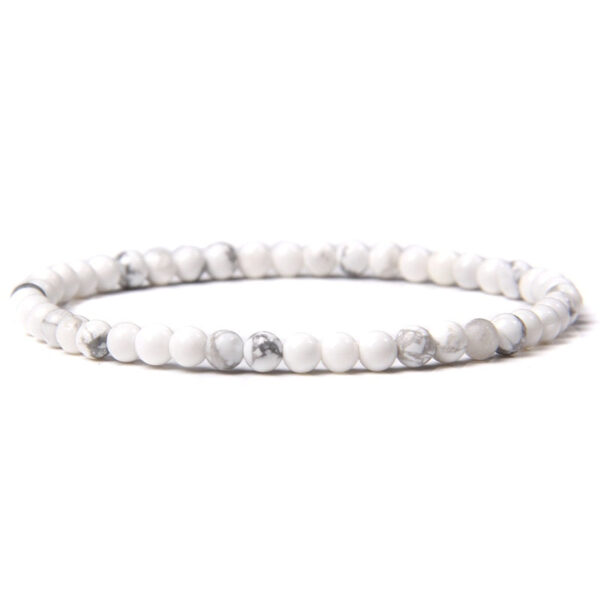 4mm witte howliet armband