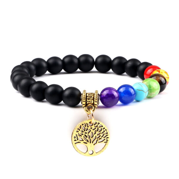 Onyx Levensboom 7 Chakra's Armband - Image 2