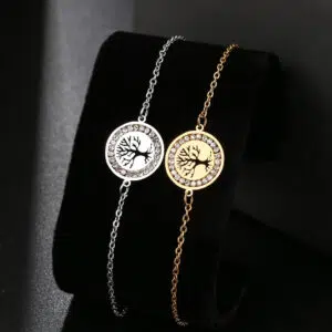 Roestvrijstalen Levensboom armband