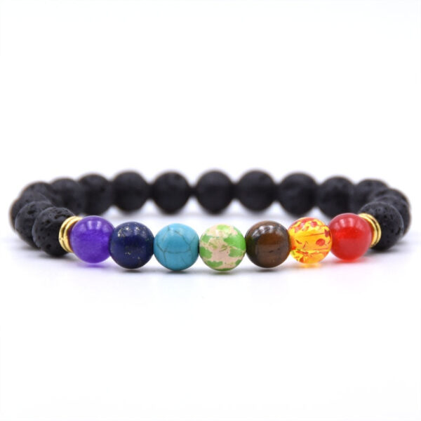 7 Chakra's Armband van Lavasteen - Image 2