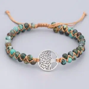 Levensboom armband van gevlochten touw