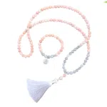 Ketting + Armband: Labradoriet en matroze stenen