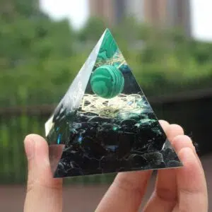 Orgoniet Obsidiaan en Malachiet 5cm