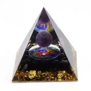 Orgoniet Amethist en Obsidiaan 5cm