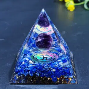 Lapis lazuli en amethist orgoniet 5 cm