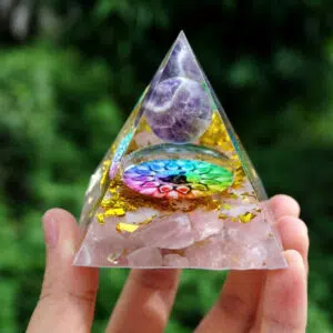 Rozenkwarts en Amethist Orgoniet 5cm