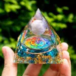 Orgoniet Aquamarijn en Witte Kwarts 5cm