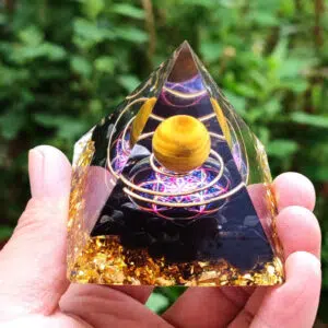 Orgoniet Obsidiaan en Citrien 5cm