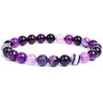 Paarse agaat armband
