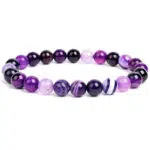 Paarse agaat armband