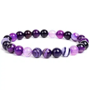 Paarse agaat armband
