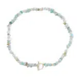 Blauwe Amazoniet chip ketting