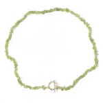 Peridot chip ketting