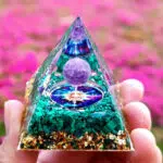 Malachiet en amethist Orgoniet 5 cm