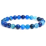 Blauwe agaat armband