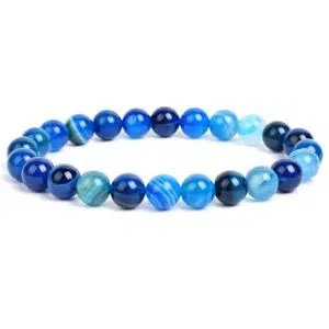 Blauwe agaat armband