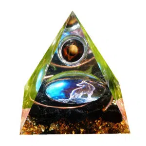 Orgoniet Piramide Obsidiaan Saturnus 6 cm