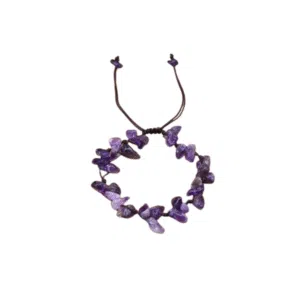 Verstelbare amethist barok armband