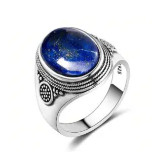 Lapis Lazuli Ovale Ring voor Vrouwen