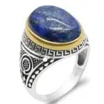 Zilveren Ring met Lapis Lazuli voor Mannen