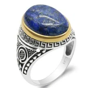 Zilveren Ring met Lapis Lazuli voor Mannen