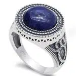 Ring in zilver 925 bezet met Lapis Lazuli