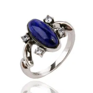 Lapis Lazuli Verlovingsring voor vrouwen.