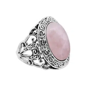Antieke Rozenkwarts Ring voor Vrouwen