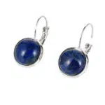 Ronde Lapis Lazuli Oorbellen.