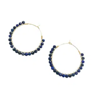 Lapis Lazuli Creoolse Oorbellen