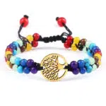 7 Chakra's Levensboom armband voor Yoga.