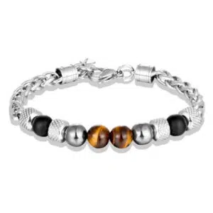 Curbed Tijgeroog Armband
