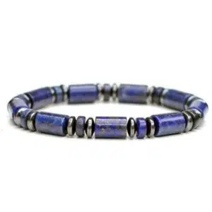 Lapis Lazuli, Pyriet en Hematiet armband.