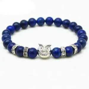 Lapis Lazuli armband met een uil.