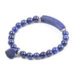 Lapis Lazuli hartvormige armband voor dames.